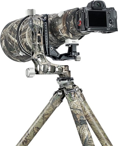 Leofoto Full Camo LS-365CEX +PG-1 Gimbal Head CF Tripod Built-In Leveling Base  - Picture 2 of 11