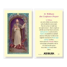 Saint William the Confessor - Prayer to St. William - Laminated Holy Card 564
