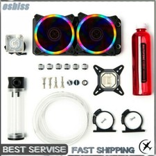 PC Liquid Water Cooling Kit 240mm Radiator Pump Reservoir CPU Block Tube US