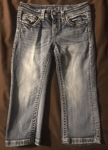 Girl’s Grace in LA Stretch denim capri jeans size 14 - Picture 2 of 4