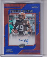 Cedric Tillman 2023 Contenders Optic Blue Prizm R.O.Y. Rc On Card Auto /75