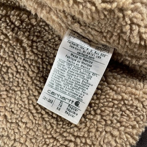 Chaqueta de arenisca forrada de vellón Sherpa Carhartt para hombre talla XL regular C61 DKB - Imagen 11 de 13