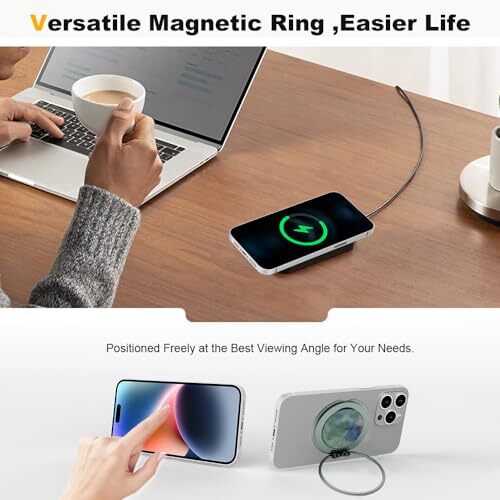Magnetic Ultra-Thin Foldable Phone Grip – Sleek Magnetic Phone Holder for - Picture 7 of 8