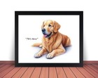 Framed & Personalized GOLDEN RETRIEVER Photo DOG NAME Pet Picture 8x10 11x14 P5