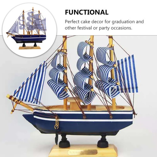 Decorative Ship Sailing Cake Decoration Child Pirate Topper Nautical Boat - Imagen 2 de 12