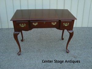 60491 Mahogany American Drew Vanity Desk With Mirror And Storage