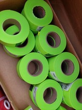 QTY 24 ROLL : IRWIN 65604 TAPE 150' FLSCNT LIME FLAGGING EM1-3/16