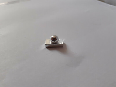 Lego Chrome Silver Tile Modified 1x2 with Ball  Item Nr.: 70942