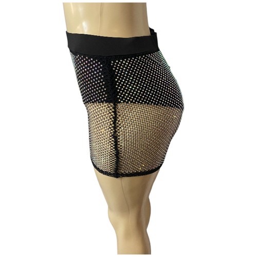 Dance Black Mesh Rhinestone Shorts Small Adult Ballet Hip Hop Jazz - Bild 3 von 5