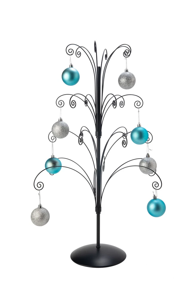 36英寸高装饰展示树,镀黑色,可容纳24个摆件 — 第 2/3 张图片