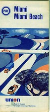 1969 Pure Oil Miami/Miami Beach Vintage Road Map