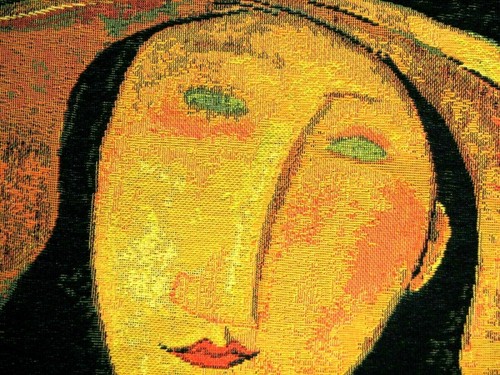 BELGIAN TAPESTRY LARGE 46CM SHOPPING TOTE BAG JEANNE HÉBUTERNE MODIGLIANI 1787 - Picture 4 of 6
