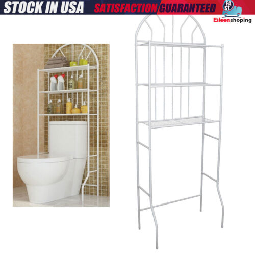 Over The Toilet Storage Rack Shelves Bathroom Organizer Shelf Space Saver 3 Tier