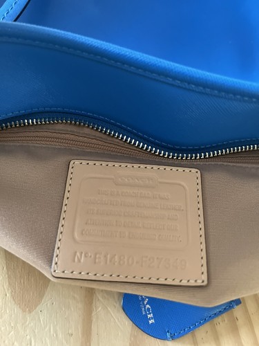 Coach Payton Leather Blue Tote Bag (See Pics For Details) - Picture 11 of 12