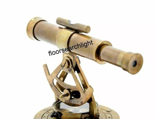 Vintage Kompass Vermessungsinstrument Messing Theodolit Alidade Transit Teleskop - Bild 4 von 4
