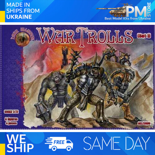 Alliance 72030 - 1/72 War Trolls Set 1 (Fantasy Series), scale plastic model kit - Picture 1 of 12