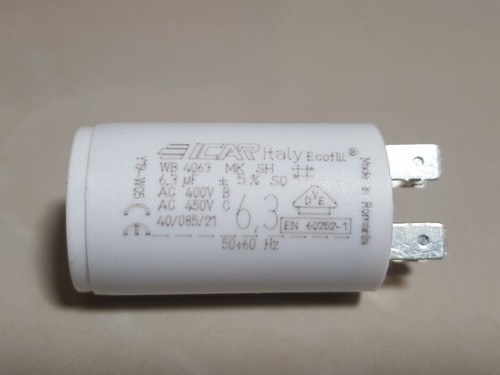 ICAR 6.3uF Run Capacitor P0 Plastic 400/450V motor pump spa dryer drill compress - Picture 2 of 9