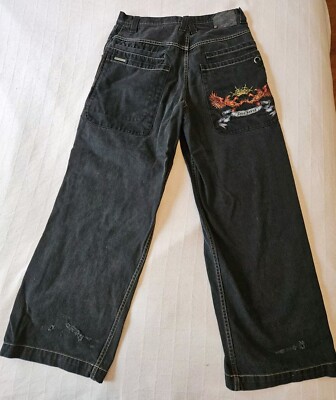 「激レア」JNCO 2000s デニム キングロゴ jnco Vintage JNCO Jeans Men Baggy Y2K Authentic Embroidered Red