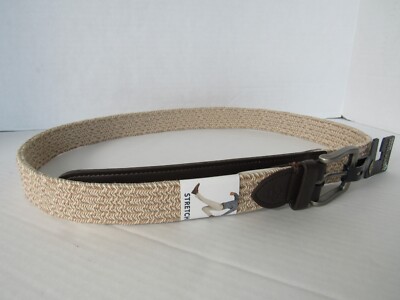 Dockers Mens Casual Stretch Everday Braided Belt Flax Small 30-32 Nwt