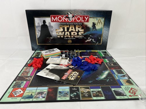 1997 Star Wars Classic Trilogy Edition Monopoly Parker Brothers 100% Komplett - Bild 2 von 14