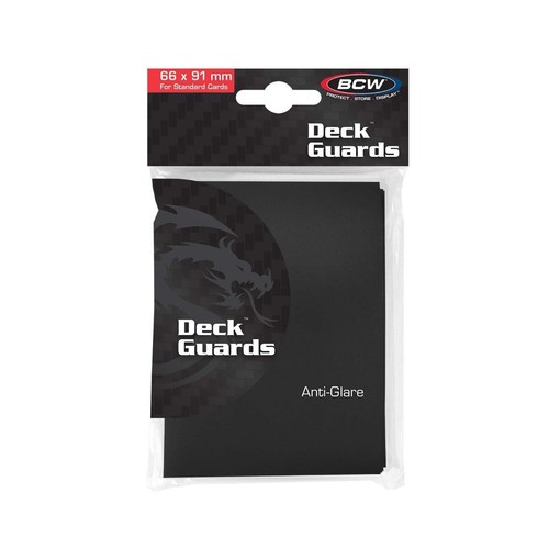 100 BCW Deck Guards Black Matte Anti-Glare for Standard Card Sleeves Protection - Picture 2 of 3