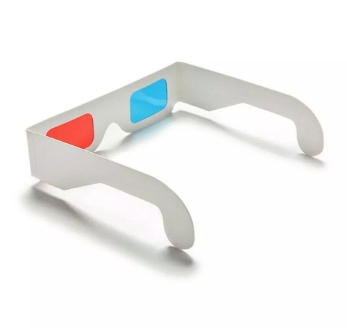 2 Sets of 3D Glasses Universal Anaglyph Cardboard Paper Red Blue Cyan For Movie - Picture 2 of 2