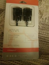Ativa VGA/SVGA Monitor Cable 6 Ft. Connects A High Resolution Monitor To Your PC