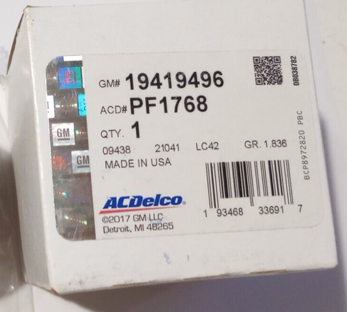 ACDelco Filtro olio motore PF1768 (L-9382) - Foto 2 di 2