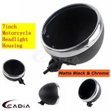 7" Motorcycle Headlight Cover Housing Shell For Harley Dyna Softail Sportster XL