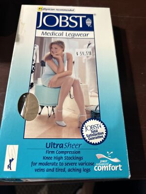 JOBST SupportWear Large Mild Compression 8-15 mmHg Knee High Beige New