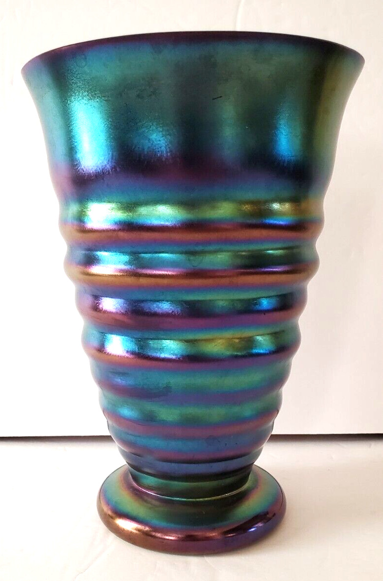 Kalik Art Deco Multicolor Glass Vase Kalik Art Deco Multicolor Glass Vase