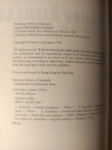 Mondo Weirdo / Bizarro: Australia in the 60s/70s by James Cockington - 1992/94 - Bild 6 von 9