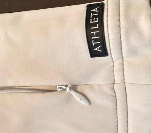Athleta Shelter Cove Jacket Womens Small Beige Rain Fleece Lined Travel - Picture 8 of 10
