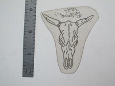 vtg 1960s 70s Tattoo Flash acetate stencil Animals Cowskull signed v2 AN2