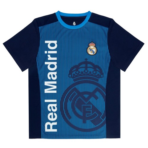 Camiseta de fútbol 2025 Real Madrid logotipo emblema camiseta polivinílica - talla juvenil - azul marino - Imagen 1 de 5
