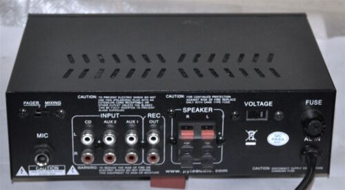 PYLE STEREO POWER AMPLIFIER W/ USB/CD/AUX INPUTS MODEL PTAU45 2 X 120 WATT GOOD - Picture 2 of 2