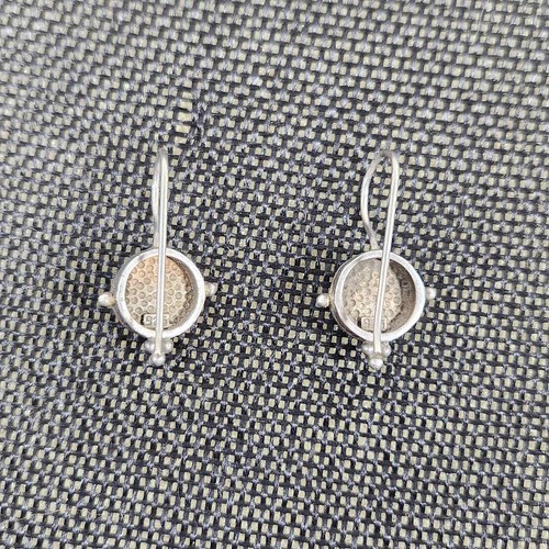 Pendientes colgantes tribales de ónix negro plata esterlina de colección marca 925 - Imagen 7 de 8