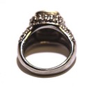 925 sterling silver fashion cluster cz womens ring 9g size 6.75 — photo 3