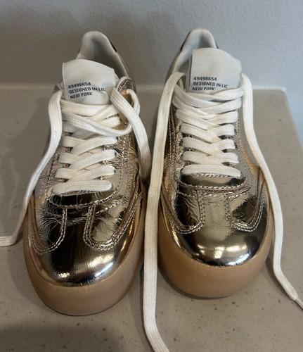 Steve Madden Gold Metallic Sneaker Damen Größe 6 Neu ohne Etikett - Bild 5 von 5