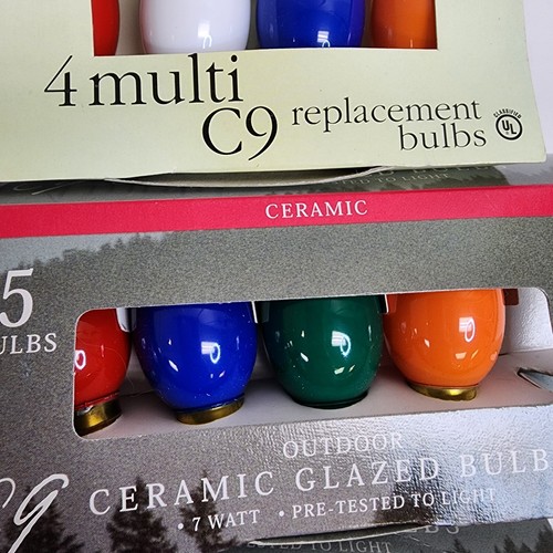 C9 Replacement Bulbs Christmas String Lights Red Blue Green White Orange READ - Picture 11 of 11