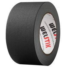 50Mm X 30.2M Black Matt Cloth Gaffer Tape Non-Reflective Easy to Rip 0.45 per metre