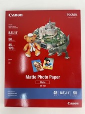 Canon Pixma Matte Photo Paper 8-1/2”x 11” ~ 50 sheets MP-101  For Inkjet NEW