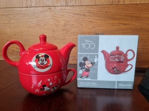 Disney Mickey Mouse Club Tea For One Set Teapot Cup -Bnib - 100th Anniversary  - Picture 1 of 6