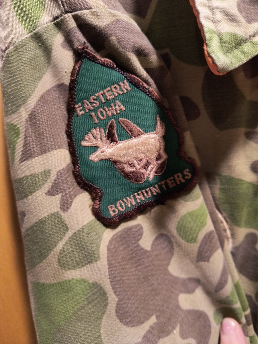 VINTAGE Ranger Camo Jacket Mens L Reversible Full Zip, Iowa