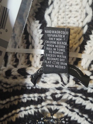 NWT INC INTERNATIONAL CONCEPTS OPULENT KNIT WOOL BLEND CARDIGAN SWEATER 1X BLACK - Picture 8 of 8
