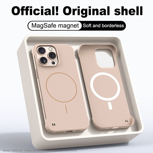 Magnetic Magsafe Hard Frameless Case For iPhone 16 Pro Max 16e 15 14 13 12 Cover - Picture 9 of 18