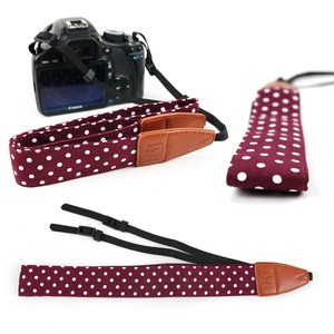 Burgundy Polka-Dot Shoulder / Neck Strap for Sony A7RII - ILCE - 7R M2