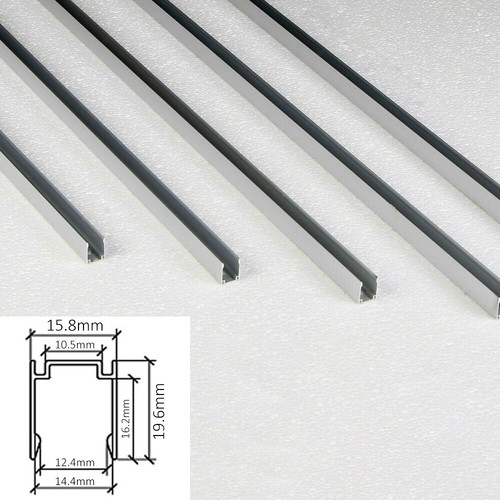 3.3ft/1M each LED Aluminum Channel Holder for Mount 15mm x 25mm LED Strip Lights - Picture 2 of 5