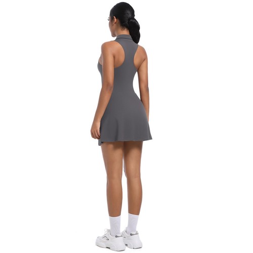 Damen Tenniskleid Golfkleider mit integrierten Shorts Racerback Polo Minikleid - Bild 52 von 81
