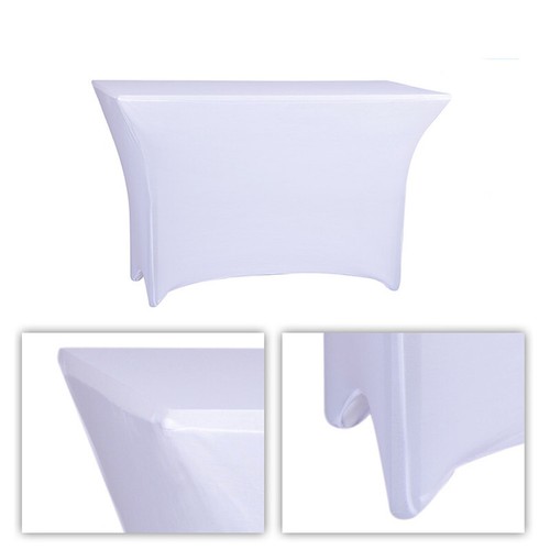 4FT/8FT Table Cloth for Rectangle Table White Tablecloth Rectangular Stretch - Picture 10 of 21